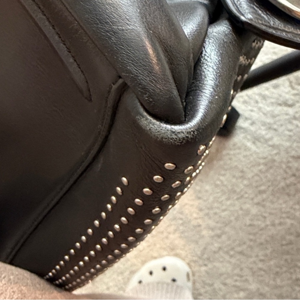 Marc by Marc Jacobs Workwear Elegant Black Studded Shoulder hobo Bag leather - Picture 12 of 15